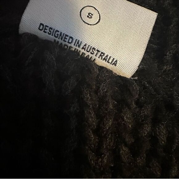 ANTHROPOLOGIE RUE STIIC KNITTED CARDIGAN FRINGE SWEATER small - Picture 4 of 7